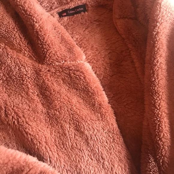 Last one! Rose Sherpa teddy hooded Jacket - Picture 5 of 5